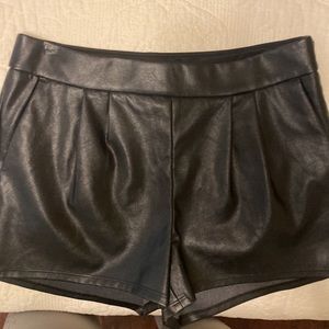 Express faux leather shorts. Size 4.